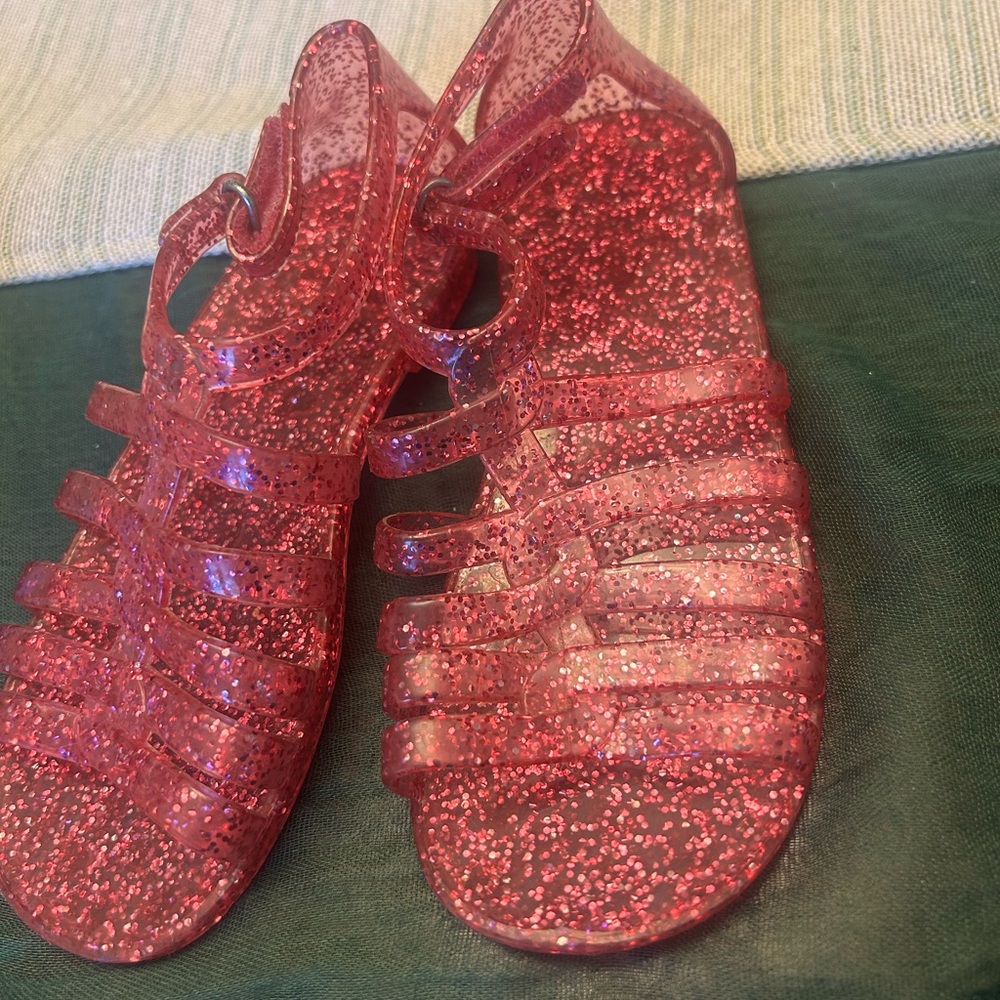 Glittery Pink Kids Sandals